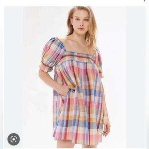 Urban Outfitters Colorful Baby Doll Mini Dress